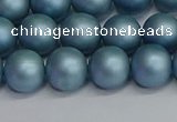 CSB1713 15.5 inches 10mm round matte shell pearl beads wholesale