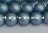 CSB1714 15.5 inches 12mm round matte shell pearl beads wholesale