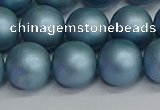 CSB1715 15.5 inches 14mm round matte shell pearl beads wholesale