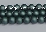 CSB1720 15.5 inches 4mm round matte shell pearl beads wholesale