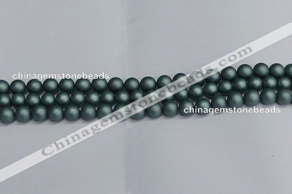 CSB1722 15.5 inches 8mm round matte shell pearl beads wholesale