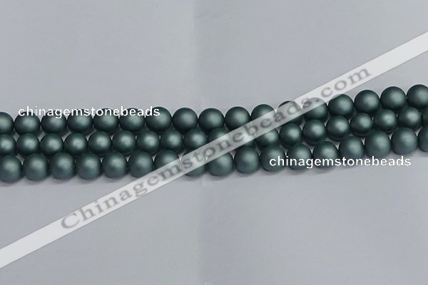 CSB1723 15.5 inches 10mm round matte shell pearl beads wholesale