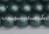 CSB1725 15.5 inches 14mm round matte shell pearl beads wholesale