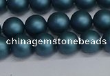 CSB1731 15.5 inches 6mm round matte shell pearl beads wholesale