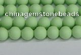 CSB1740 15.5 inches 4mm round matte shell pearl beads wholesale