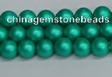 CSB1750 15.5 inches 4mm round matte shell pearl beads wholesale