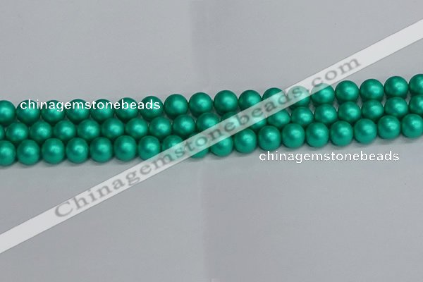 CSB1752 15.5 inches 8mm round matte shell pearl beads wholesale