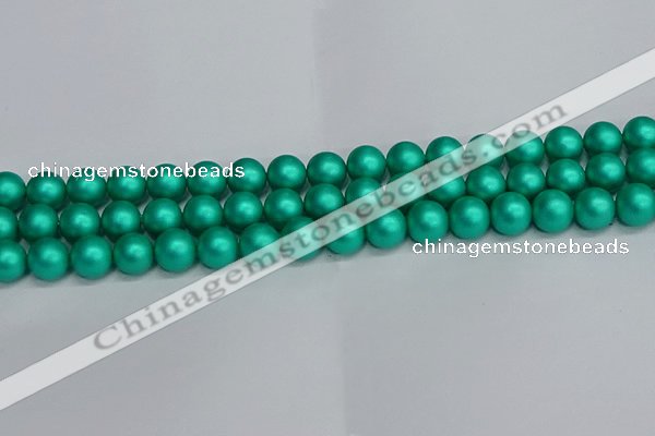 CSB1753 15.5 inches 10mm round matte shell pearl beads wholesale