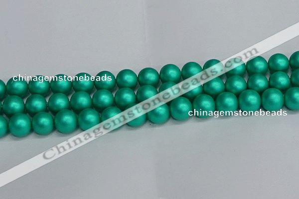 CSB1755 15.5 inches 14mm round matte shell pearl beads wholesale