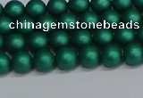 CSB1760 15.5 inches 4mm round matte shell pearl beads wholesale