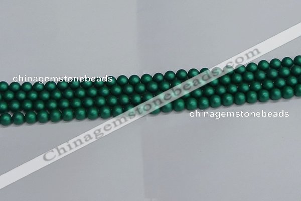 CSB1760 15.5 inches 4mm round matte shell pearl beads wholesale