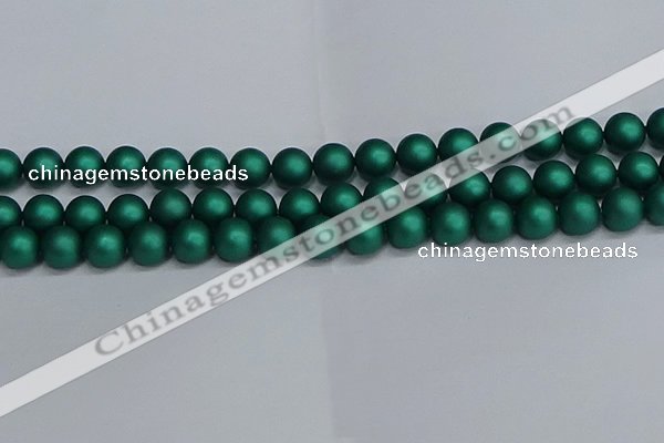 CSB1764 15.5 inches 12mm round matte shell pearl beads wholesale