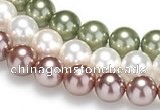 CSB18 16 inches 10mm round shell pearl beads Wholesale