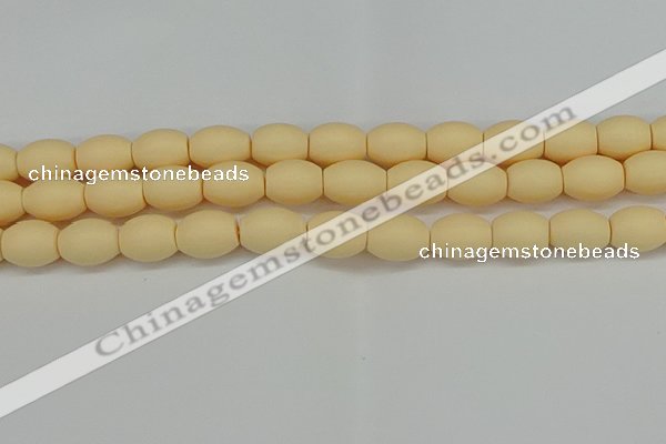 CSB2100 15.5 inches 10*14mm rice matte shell pearl beads