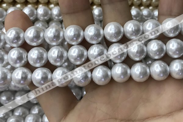 CSB2112 15.5 inches 12mm ball shell pearl beads wholesale