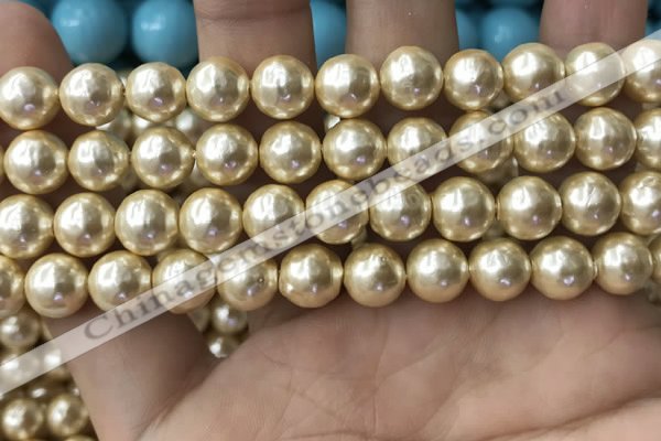 CSB2117 15.5 inches 10mm ball shell pearl beads wholesale