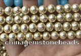 CSB2118 15.5 inches 12mm ball shell pearl beads wholesale