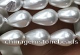 CSB2124 15.5 inches 5*8mm teardrop shell pearl beads wholesale