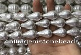 CSB2127 15.5 inches 16*25mm teardrop shell pearl beads wholesale