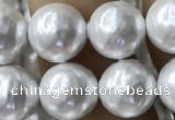 CSB2184 15.5 inches 6mm ball shell pearl beads wholesale