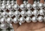 CSB2185 15.5 inches 18mm ball shell pearl beads wholesale