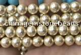 CSB2188 15.5 inches 18mm ball shell pearl beads wholesale