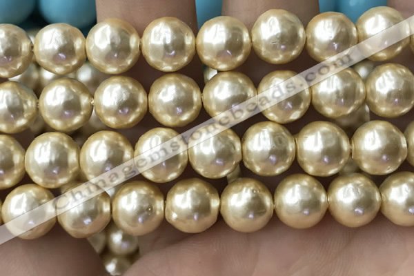 CSB2188 15.5 inches 18mm ball shell pearl beads wholesale