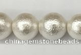 CSB2204 15.5 inches 12mm round wrinkled shell pearl beads wholesale