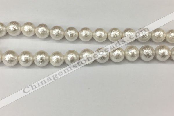 CSB2204 15.5 inches 12mm round wrinkled shell pearl beads wholesale