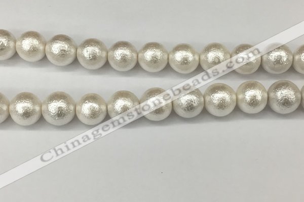 CSB2206 15.5 inches 16mm round wrinkled shell pearl beads wholesale