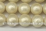 CSB2212 15.5 inches 8mm round wrinkled shell pearl beads wholesale