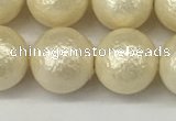 CSB2214 15.5 inches 12mm round wrinkled shell pearl beads wholesale