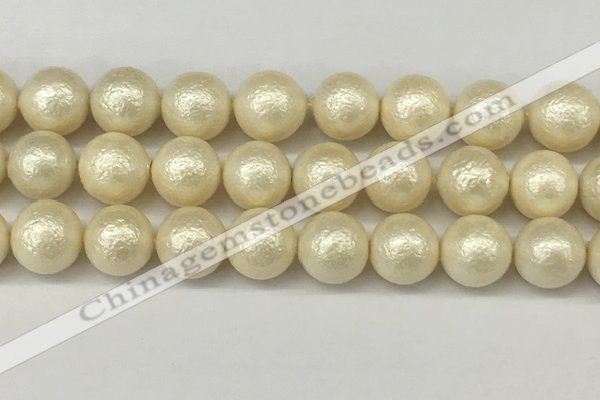 CSB2216 15.5 inches 16mm round wrinkled shell pearl beads wholesale