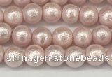 CSB2230 15.5 inches 4mm round wrinkled shell pearl beads wholesale