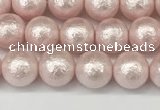 CSB2231 15.5 inches 6mm round wrinkled shell pearl beads wholesale