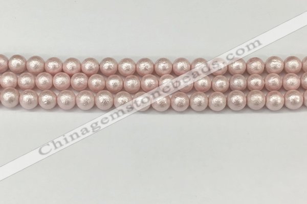 CSB2231 15.5 inches 6mm round wrinkled shell pearl beads wholesale