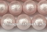 CSB2233 15.5 inches 10mm round wrinkled shell pearl beads wholesale