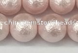 CSB2234 15.5 inches 12mm round wrinkled shell pearl beads wholesale