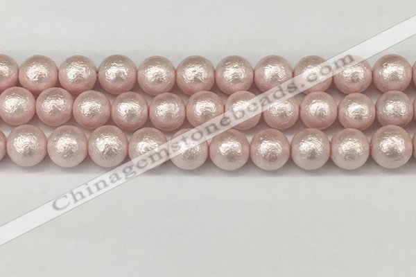 CSB2234 15.5 inches 12mm round wrinkled shell pearl beads wholesale