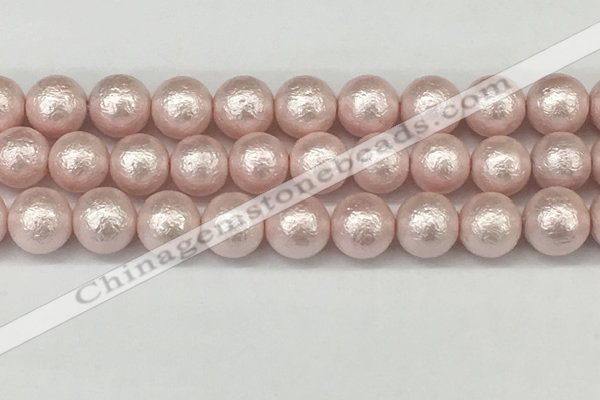 CSB2236 15.5 inches 16mm round wrinkled shell pearl beads wholesale