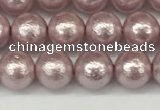 CSB2241 15.5 inches 6mm round wrinkled shell pearl beads wholesale