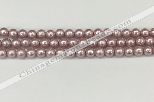 CSB2241 15.5 inches 6mm round wrinkled shell pearl beads wholesale