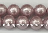 CSB2242 15.5 inches 8mm round wrinkled shell pearl beads wholesale