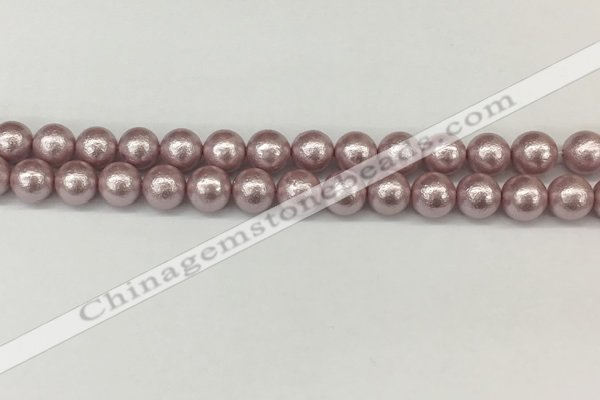 CSB2242 15.5 inches 8mm round wrinkled shell pearl beads wholesale