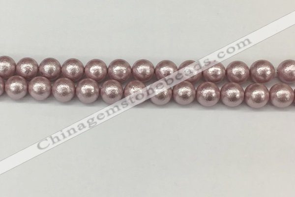 CSB2243 15.5 inches 10mm round wrinkled shell pearl beads wholesale