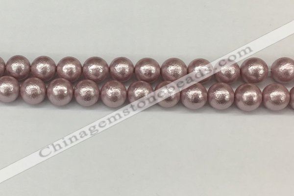 CSB2244 15.5 inches 12mm round wrinkled shell pearl beads wholesale