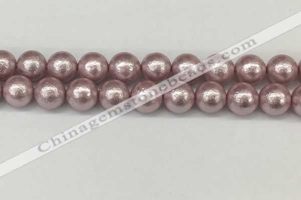 CSB2246 15.5 inches 16mm round wrinkled shell pearl beads wholesale