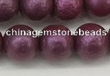 CSB2254 15.5 inches 12mm round wrinkled shell pearl beads wholesale