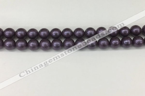 CSB2272 15.5 inches 8mm round wrinkled shell pearl beads wholesale