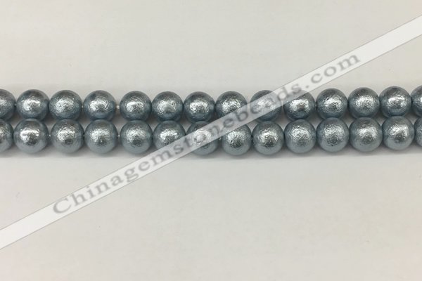 CSB2282 15.5 inches 8mm round wrinkled shell pearl beads wholesale